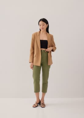 Aurelie High Rise Straight Crop Jeans