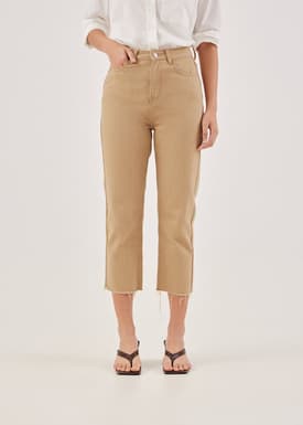 Aurelie High Rise Straight Crop Jeans
