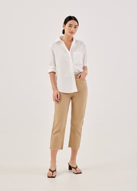 Aurelie High Rise Straight Crop Jeans