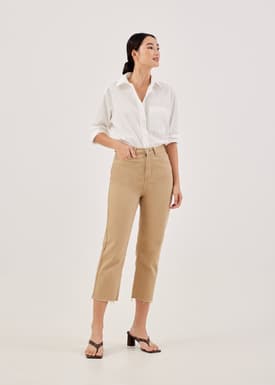Aurelie High Rise Straight Crop Jeans