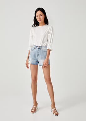Ashley Pleated Puff Sleeve Top
