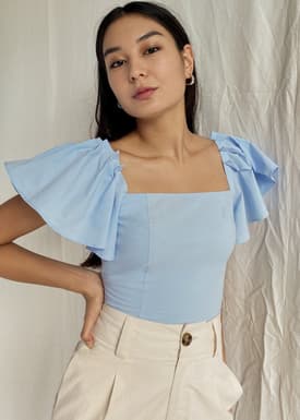 Sandra Flare Sleeve Shell Top