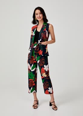 Aileena Belted Vest in Tropicana Dream