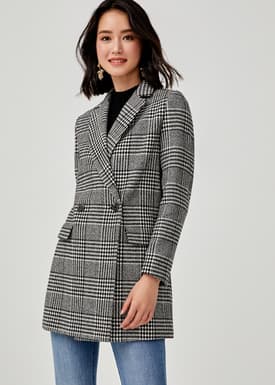 Aurianna Plaid Double Breasted Blazer