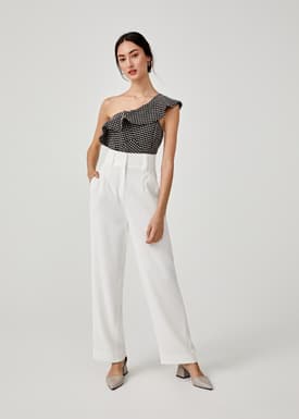 Aune Tweed Ruffle Top