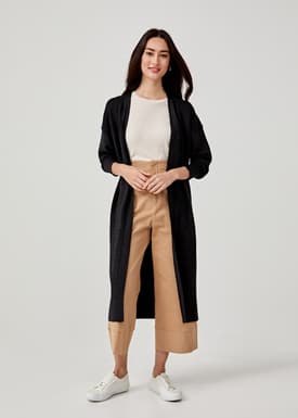 Omia Shimmer Knit Longline Cardigan