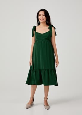 Harlyn Maternity Ribbon Tie Trapeze Dress