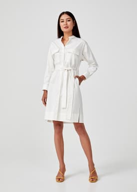 Bessie Sash Tie Shirt Dress