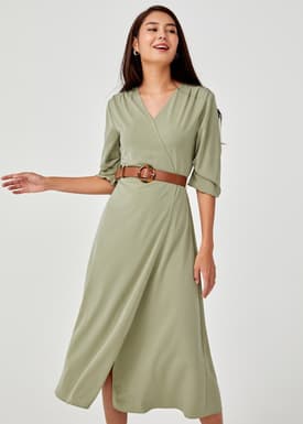 Samara Belted Maxi Wrap Dress