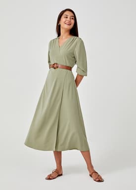 Samara Belted Maxi Wrap Dress