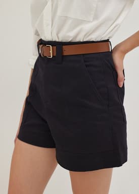 Wesson Belted Cotton Shorts