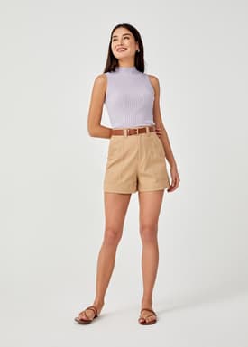 Tessa High Neck Knit Tank Top