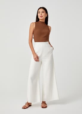 Tessa High Neck Knit Tank Top