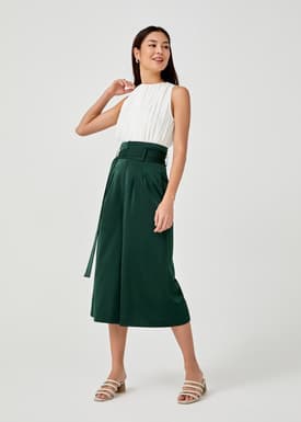 Jeneth Belted Wide Leg Culottes