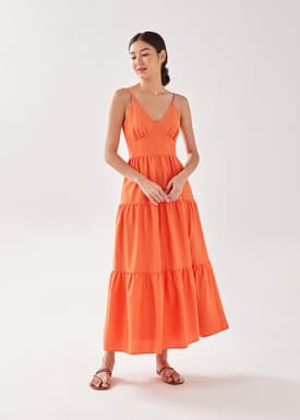 Lainey Ruched Panel Camisole Maxi Dress