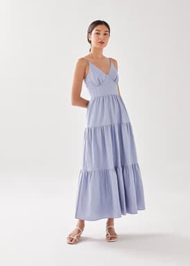 Lainey Ruched Panel Camisole Maxi Dress