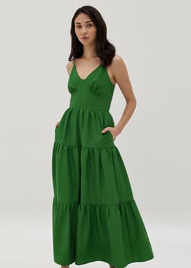 Lainey Ruched Panel Camisole Maxi Dress