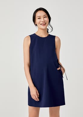 Della Maternity Side Tie Shift Dress