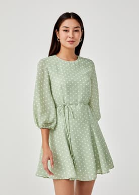 Biana Polka Dot Swing Dress