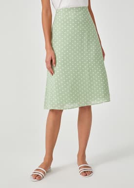 Bellona Polka Dot Midi Skirt