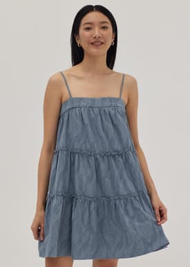 Maleah Textured Tie Back Dress