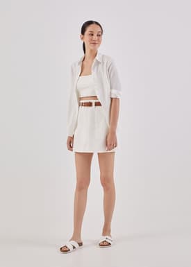 Maila Belted Mini Skirt