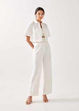Gisele Cropped Shirt Top