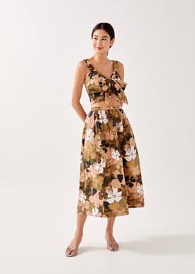 Tiara Textured Midaxi Skirt