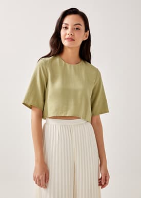 Magalia Boxy Cropped Top
