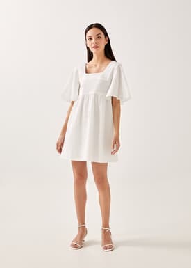 Enza Textured Tie Back Dress