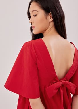 Enza Textured Tie Back Dress