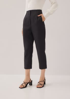 Roxanne Cotton Tailored Peg Leg Pants