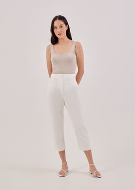 Roxanne Cotton Tailored Peg Leg Pants