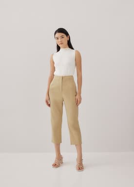Roxanne Cotton Tailored Peg Leg Pants