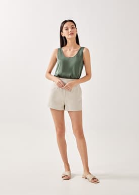 Trissa Satin Scoop Tank
