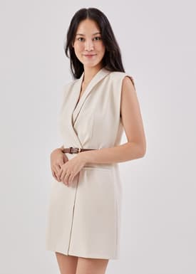Serita Shoulder Padded Shift Dress
