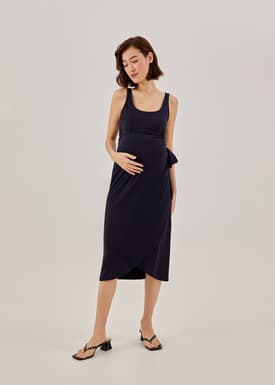 Muriel Maternity Wrap Front Dress
