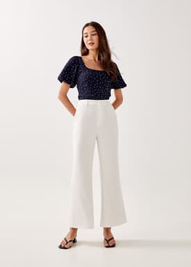 Edith Textured Polka Dot Blouse