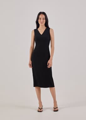 Brigid Textured Twist Back Dress