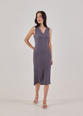 Brigid Textured Twist Back Dress