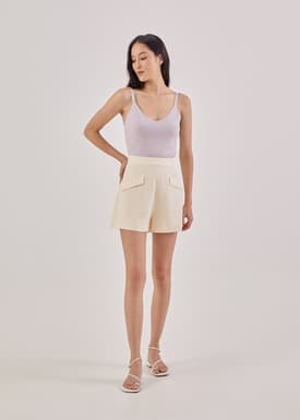 Ellis Linen Flap Pocket Shorts