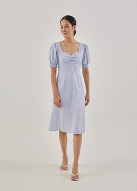 Riya Fit & Flare Striped Dress