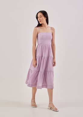 Everly Tiered Ruched Dress