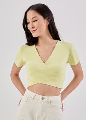 Anaya Knit Wrap Top
