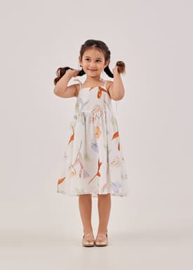 Ashlee Tie Shoulder Tiered Dress in Precious Treasures