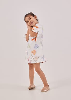 Shyanne Puff Sleeve Dress in Precious Treasures