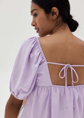 Emori Babydoll Tie Back Top