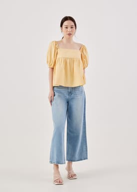 Emori Babydoll Tie Back Top