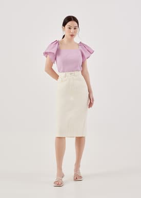 Yareli Flutter Sleeve Fitted Top