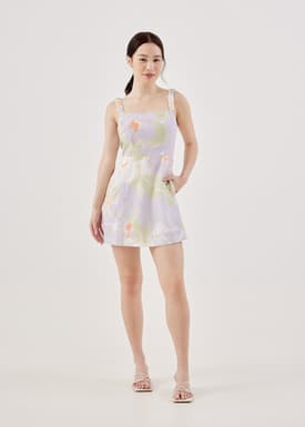 Kyrah Padded Cut Out Romper in Buds Of Joy